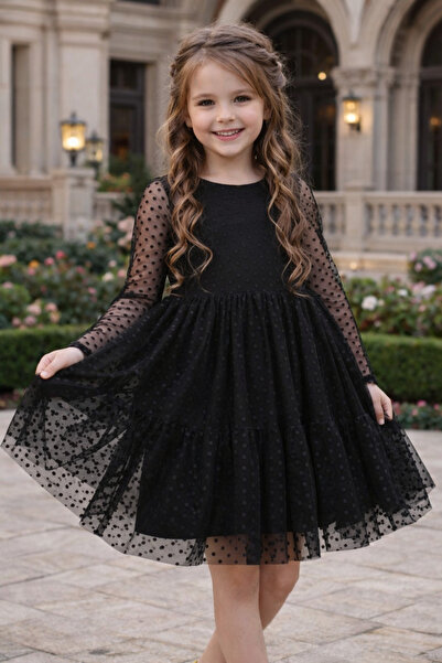 CALİSA Kız Çocuk 6-9 Yaş Özel Gün Abiye Elbise 23 Nisan Kostüm