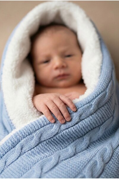 Bursa Trikomer Triko Yumuşacık İçi Wellsoft Döşemeli Kışlık Bebek Battaniyesi