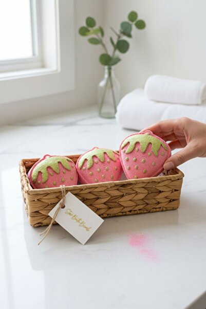 star bathbomb starbomb Çilek 3 Adet Pedikür Nem Bombası, Banyo Topu, Pedikür ...