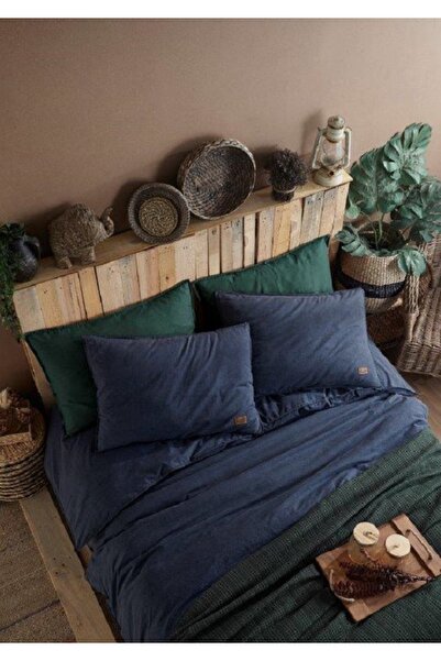 Esse Home Set de lenjerie de pat dublu din bumbac, ușor de călcat