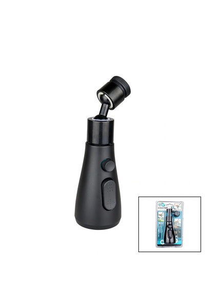 shopwave 360 DERECE DÖNEBİLEN- 3 MOD SİYAH YAĞMUR PÜSKÜRTME BORULU KUBAR MUSL...