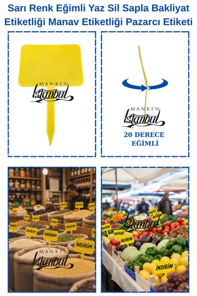 Manken İstanbul 50 قطعة زاوية كبيرة الحجم مائلة للصيف Sil مع مقبض علامة البقو...