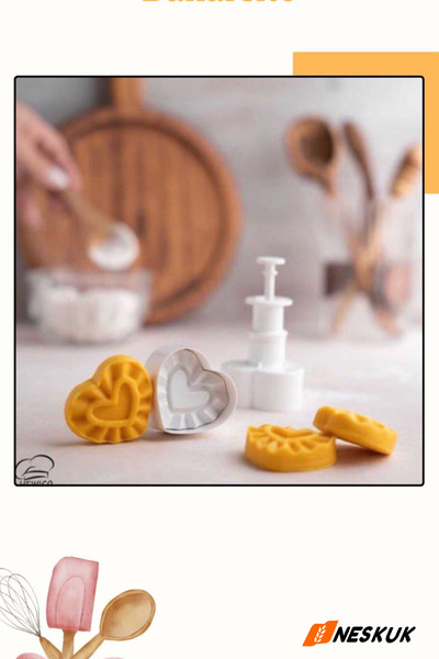Neskuk قاطعة ضغط القلب / قاطعة الضغط / قالب البسكويت / قالب الحلاوة الطحينية ...