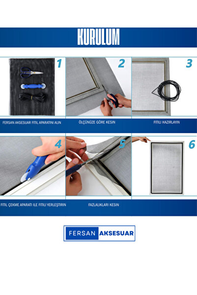 FERSAN AKSESUAR YIRTILMAZ SİNEKLİK KEDİ TELİ (PET TÜL) (EN: 80 CM - UZUNLUK: 100 CM)