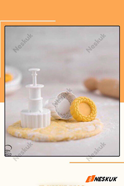 Neskuk قاطعة الضغط / قالب البسكويت / قالب الحلاوة الطحينية / قاطعة البسكويت
