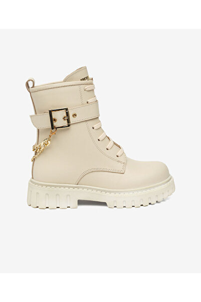 Greyder Çocuk Bej Hakiki Deri Military Bot 5K5ZB59627