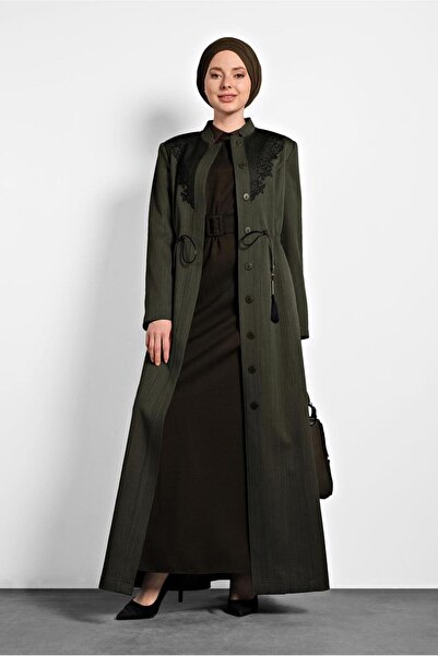 Alvina سترة بأزرار وأربطة للخصر 10122