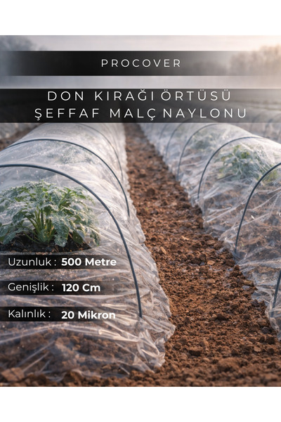 Procover Don Kırağı Örtüsü Şeffaf Malç Naylonu 500 Metre 120 Cm Bitki Koruma ...