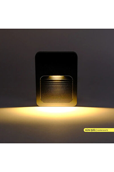 ACK Likia Led Duvar Armatürü 3000k Günışığı 2w Siyah Kasa Duvar Apliği