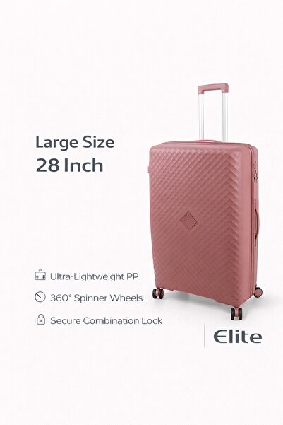 Elite - Premium Hard-Shell Luggage 28 inch – Lightweight Spinner Suitcase – R...