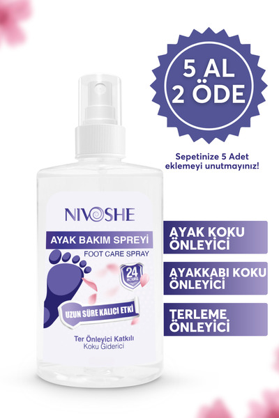 NIVOSHE Ayak Kokusu Giderici Sprey Ayak Ayakkabı Terleme Önleyici Ve Nemlendi...