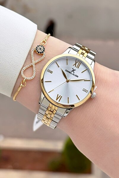 Daniel Klein Gold Metallic Color 2 Years Warranty 35 mm Women's Wristwatch an...