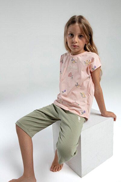 U.S. Polo Assn. Set pentru fete cu licență US Polo Assn pentru 4-15 ani-Somon