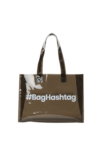 Baghashtag حقيبة شاطئ سوداء شفافة