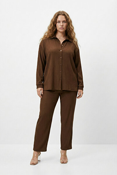 şuranur Cămașă Wraparound Guler cu nasturi Partea de jos Top Costum potrivit ...