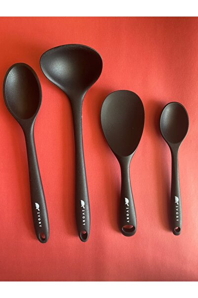 IVORY Yanmaz Yapışmaz Silikon Kaşık Seti Renkler Farklılık Gösterebilir.