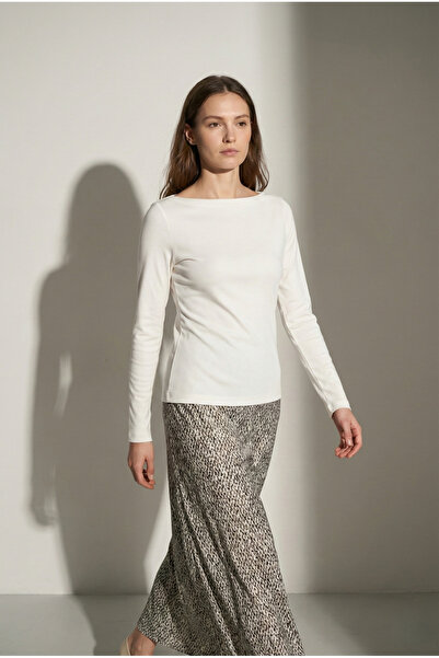 Şiir Bluză și minge termică cu mânecă lungă pentru femei Jerdev Ecru Soft Touch