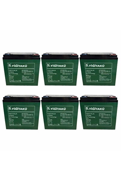 YİĞİT AKÜ Uyumlu 12v 24ah Jel Elektrikli Motosiklet Aküsü 6'lı Set. 2025 Yeni