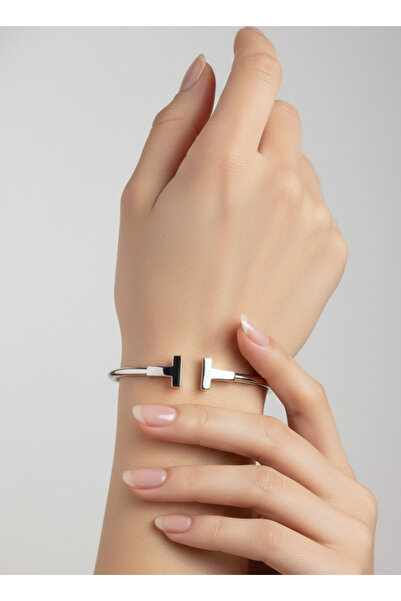 KESKİN GÜMÜŞ GÜMÜŞ CARTIER TASARIM KADIN KELEPÇE BİLEKLİK YENİ YIL YILBAŞI HE...