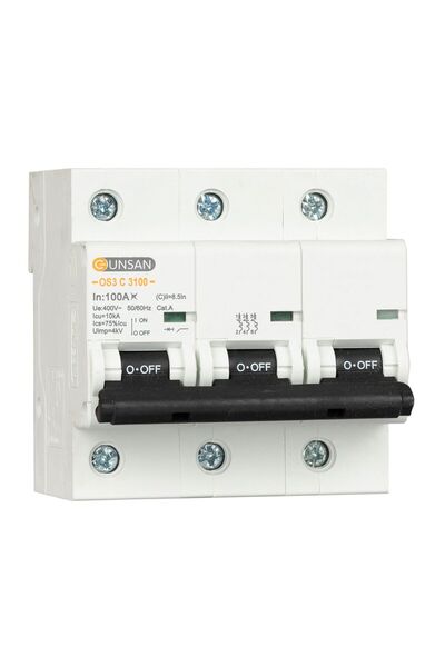 Günsan Valta Otomatik Sigorta 3 Kutup 10kA C Tip 100A