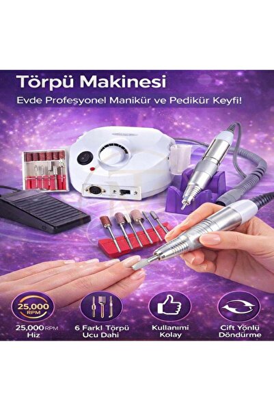 Moxti Elektrikli profesyonel freze tırnak törpü manikür pedikür makinesi