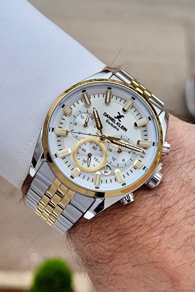 Daniel Klein Sarı Silver Renk 24 Ay Garantili 43 Mm Erkek Kol Saati