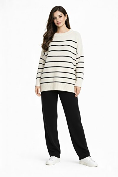 RAFF MAĞAZA Women's Striped Sweater