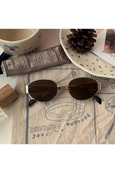 Olivier Philippe نظارة شمسية مستقطبة من لينتي ذهبي/بني 55 فيليب