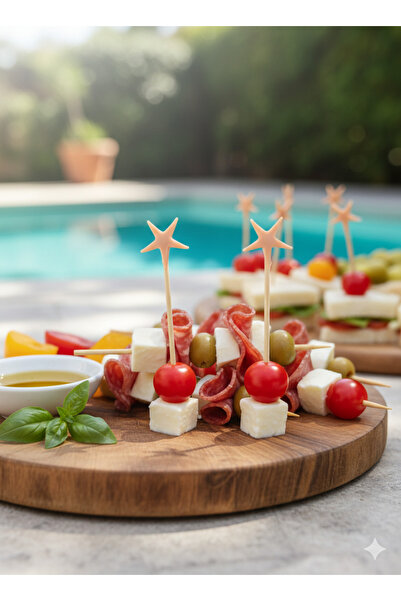 Deniz Party Store أعواد أسنان بلاستيكية على شكل نجم البحر 10 قطع