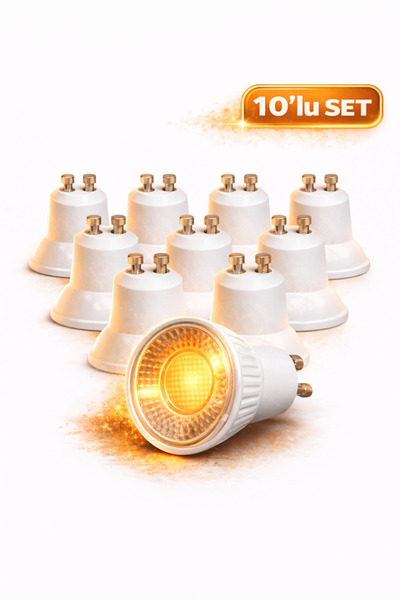 Ferled 7W GU10 LED Çanak Ampul Amber Işık | Kafe & Ev İçin Dekoratif Ambiyans...