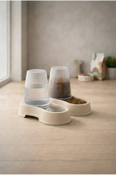 dexpet 1.5 Lt Geniş Hazneli Otomatik Kedi ve Köpek Mama Su Kabı Pratik Beslem...