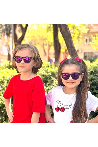 Polo Exchange WAYFARER BLACK/PURPLE MIRROR Polo Exchange Children's Glasses