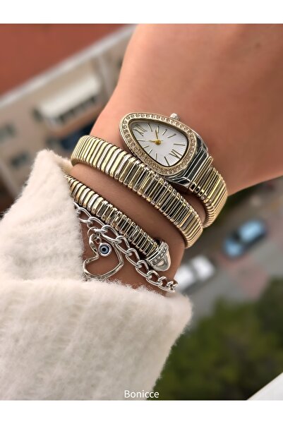 Bonicce Vintage Yellow Silver Metal Cord in Special Gift Box, Square Case Wom...