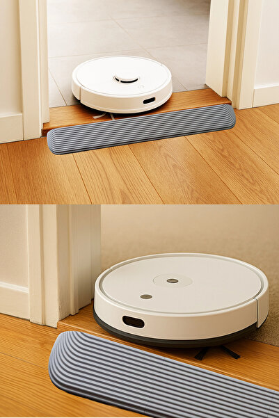 Roboqoq 3cm x 85cm Gri Robot Süpürge Rampası Kapı Eşik Rampası