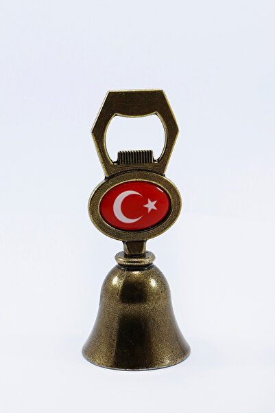 biuti Bayraklı Çan Zili, Hediyelik Türk Bayraklı Zil, Okul Düğün Parti Reseps...