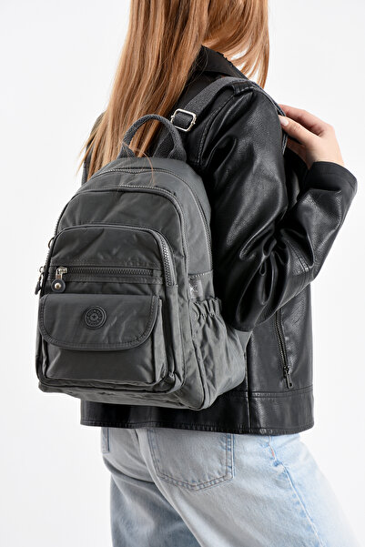 MEGA Σακίδιο πλάτης Grey 255 Crinkle Fabric Backpack
