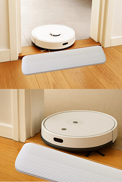 Roboqoq 5cm x 85cm Beyaz Robot Süpürge Rampası Kapı Eşik Rampası