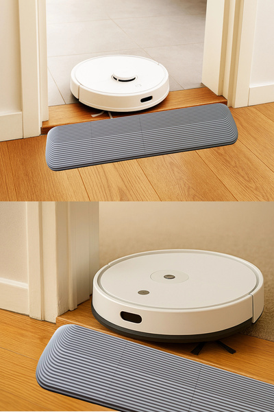 Roboqoq 5cm x 85cm Gri Robot Süpürge Rampası Kapı Eşik Rampası