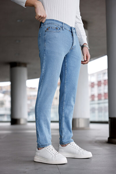 Ser Joven Pantaloni de blugi pentru bărbați, albastru deschis, slim fit mater...