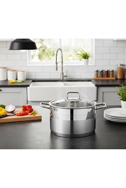Rossel Premium Lines Silver Deep 26 X 16 Flat Steel Pot
