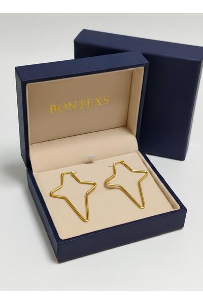 Bontexs أقراط نسائية أنيقة كبيرة الحجم من الفولاذ المقاوم للصدأ