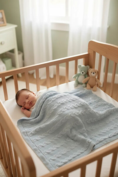 Bibaby 64464 بطانية تريكو بسلسلة