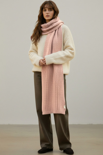 VARM Soft Yumuşak Dokulu Uzun Geniş Triko Atkı