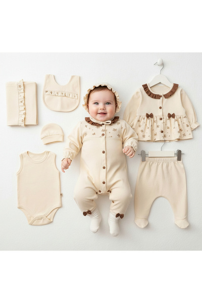 MİLAYS LİFE HOME COLLECTİON KIZ BEBEK MİNİZEYN 0-3 AY ÇITIR ÇİÇEK 10 LU SET