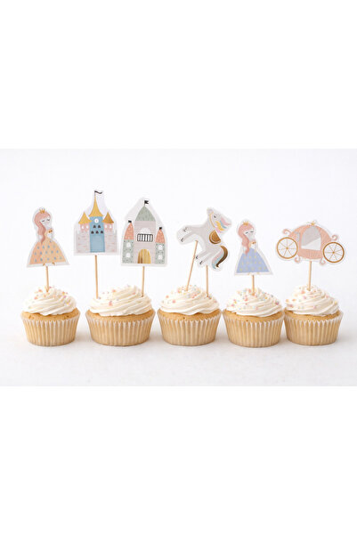 Partifabrik Rapunzel Temalı Kürdan Süs (8 Adet) - Doğum Günü Dekoru