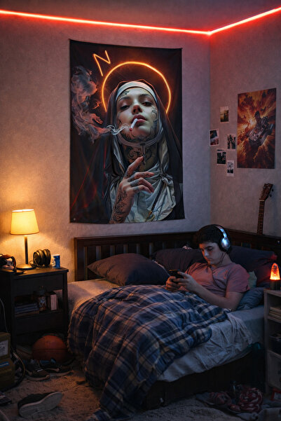 Vendini Kaliteli Kumaş, Canlı Renkler Duvar Örtüsü Duvar Halısı Wall Tapestry