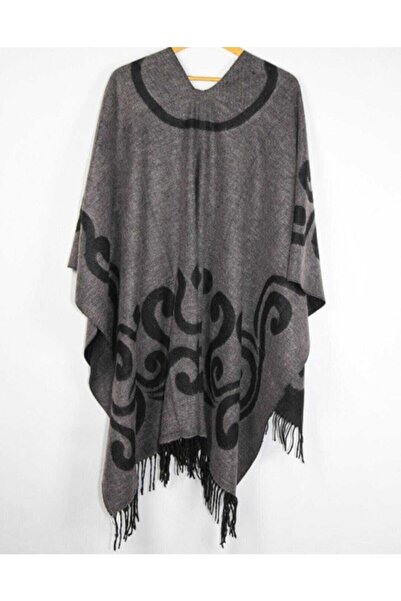 Lavinya شال كتف بونشو شتوي مزدوج الجوانب للسيدات