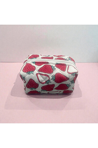 Bestway ve Diğeri حقيبة مكياج للسفر بنمط الفراولة