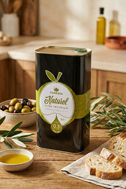 GURESSA Ayvalık Natürel Sızma Zeytinyağı 1L (YENİ SEZON 0.3 ASİT SOĞUK SIKIM)