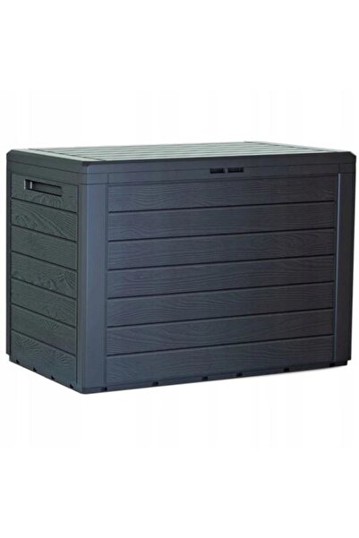 Prosperplast Lada depozitare de gradina, antracit, 78x44x55 cm, Woodenbox